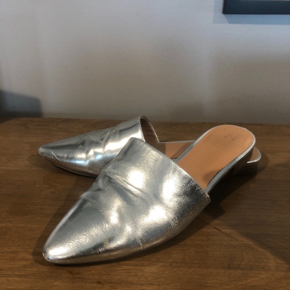 Silver "A new Day" Mules - Picture 1 of 6
